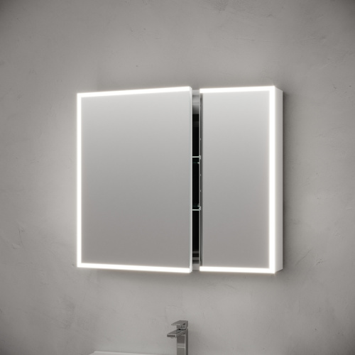 Зеркало-шкаф Sancos Evoke SC8080 80х70 подвесной цвет серый - фото 4